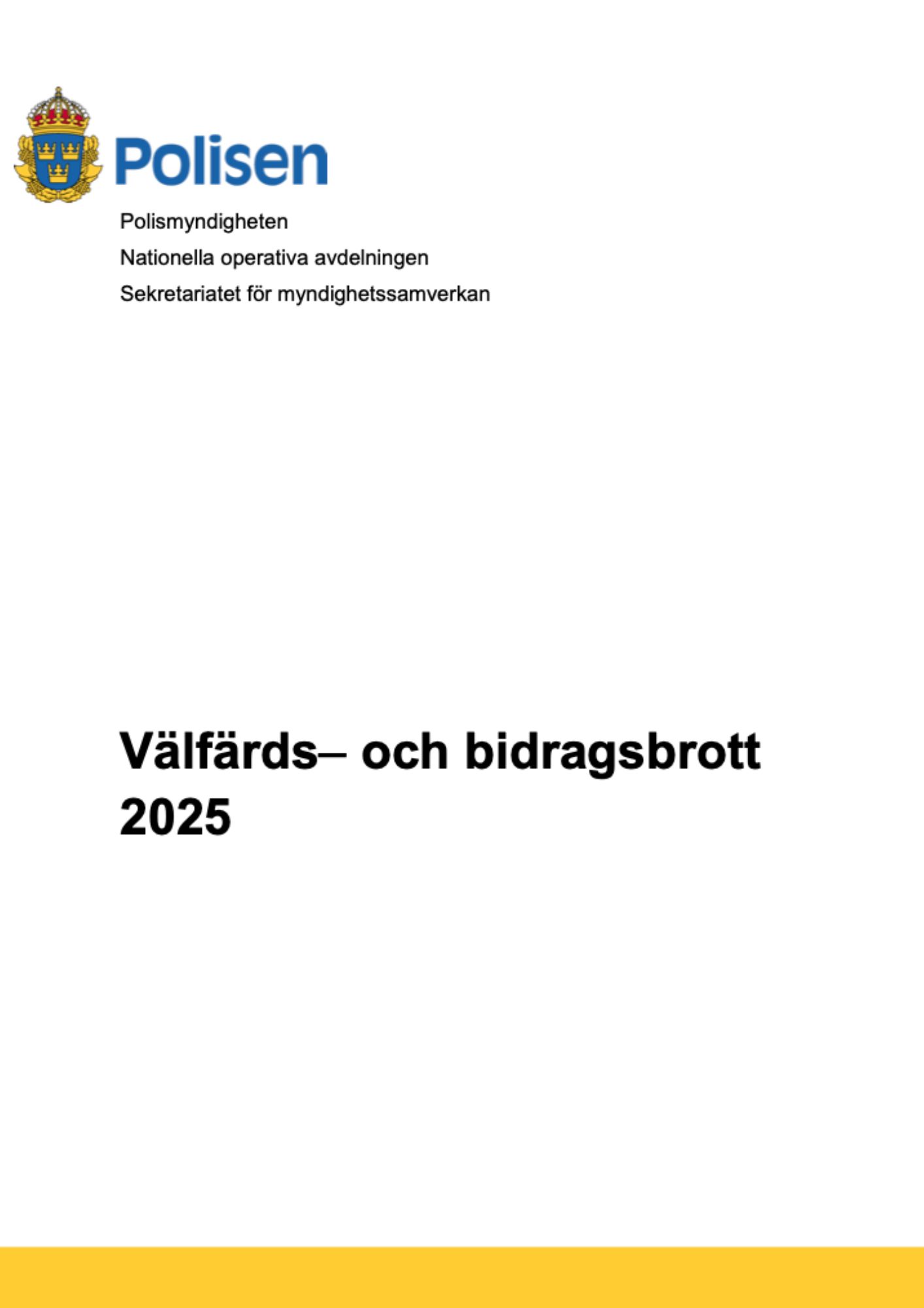 Välfärds– och bidragsbrott 2025